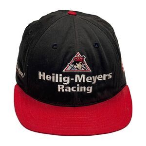 Vintage Ibis Black Red Embroidered Heilig Meyers Racing Dick Trickle Nascar Hat